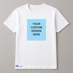Your Custom Design on White T-Shirt (Front and Back)