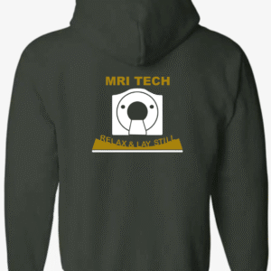 MRI Tech Team Full Zip Hoodie. (X-RAY) in Forest Green color